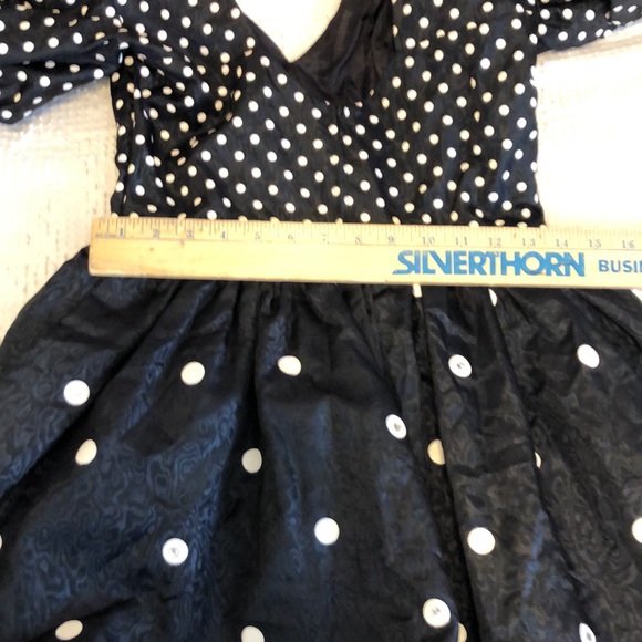 🎉HP! Vintage Victor Costa Prom Dress (1988!) with Polka Dots and Rhinestones - Picture 7 of 16